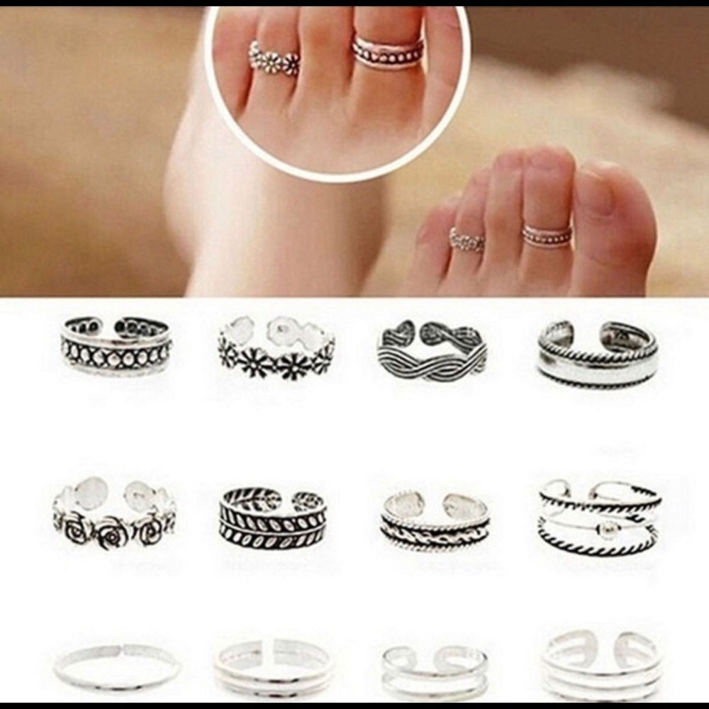 Adjustable Toe Rings (6) - Picture 2 of 2